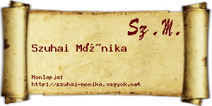 Szuhai Mónika névjegykártya
