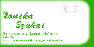 monika szuhai business card